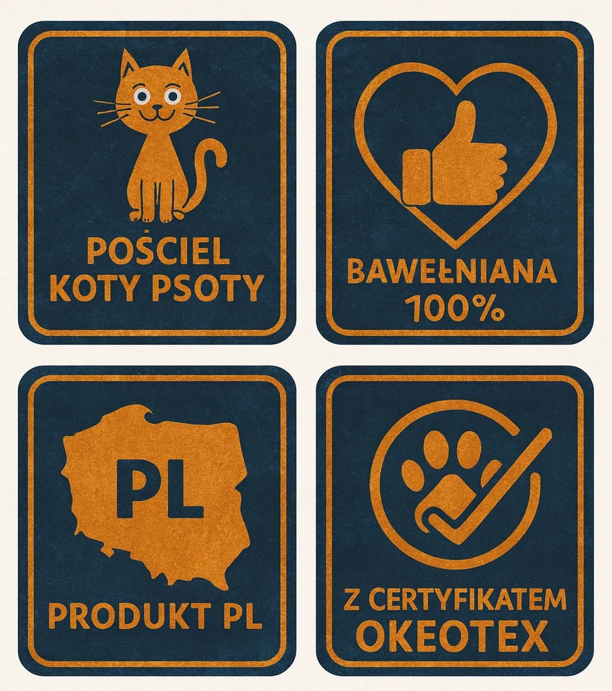 Patalynės komplektas Supreme Style Patalynė CATS MISKITS katės katės 140x200 100% medvilnė PRODUCT PL