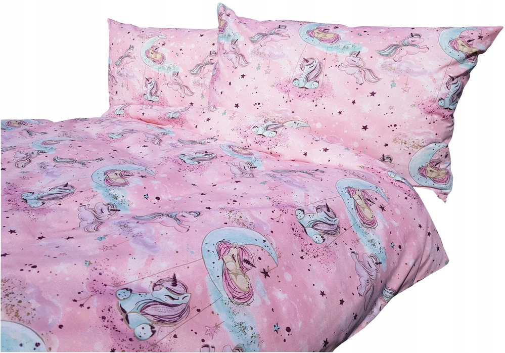 Supreme Style Patalynė jednorożec kucyki koniki pony rožinė 100x135 bawełniana do łóżeczka