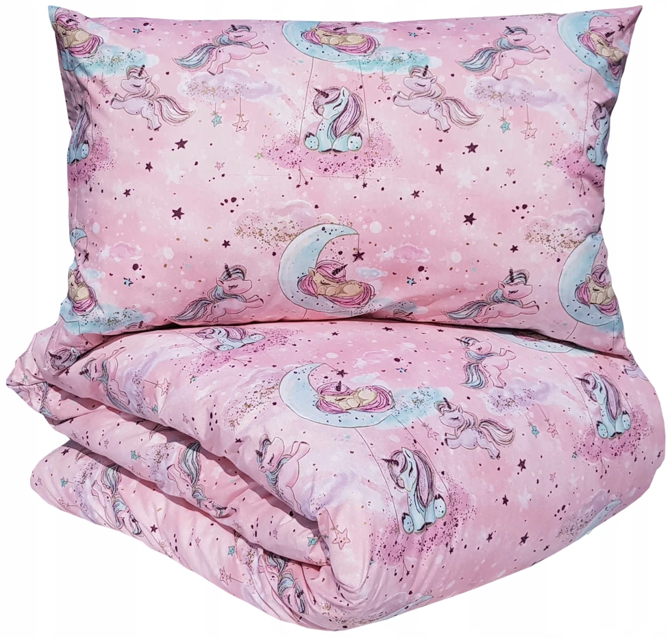 Supreme Style Patalynė jednorożec kucyki koniki pony rožinė 100x135 bawełniana do łóżeczka