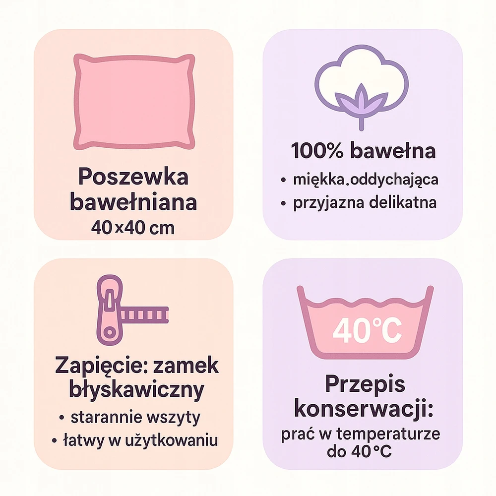Supreme Style POSZEWKA DO PRZEDSZKOLA 40X40 DZIECIĘCA NA JASIEK MIX WZORÓW KOTKI PIESKI