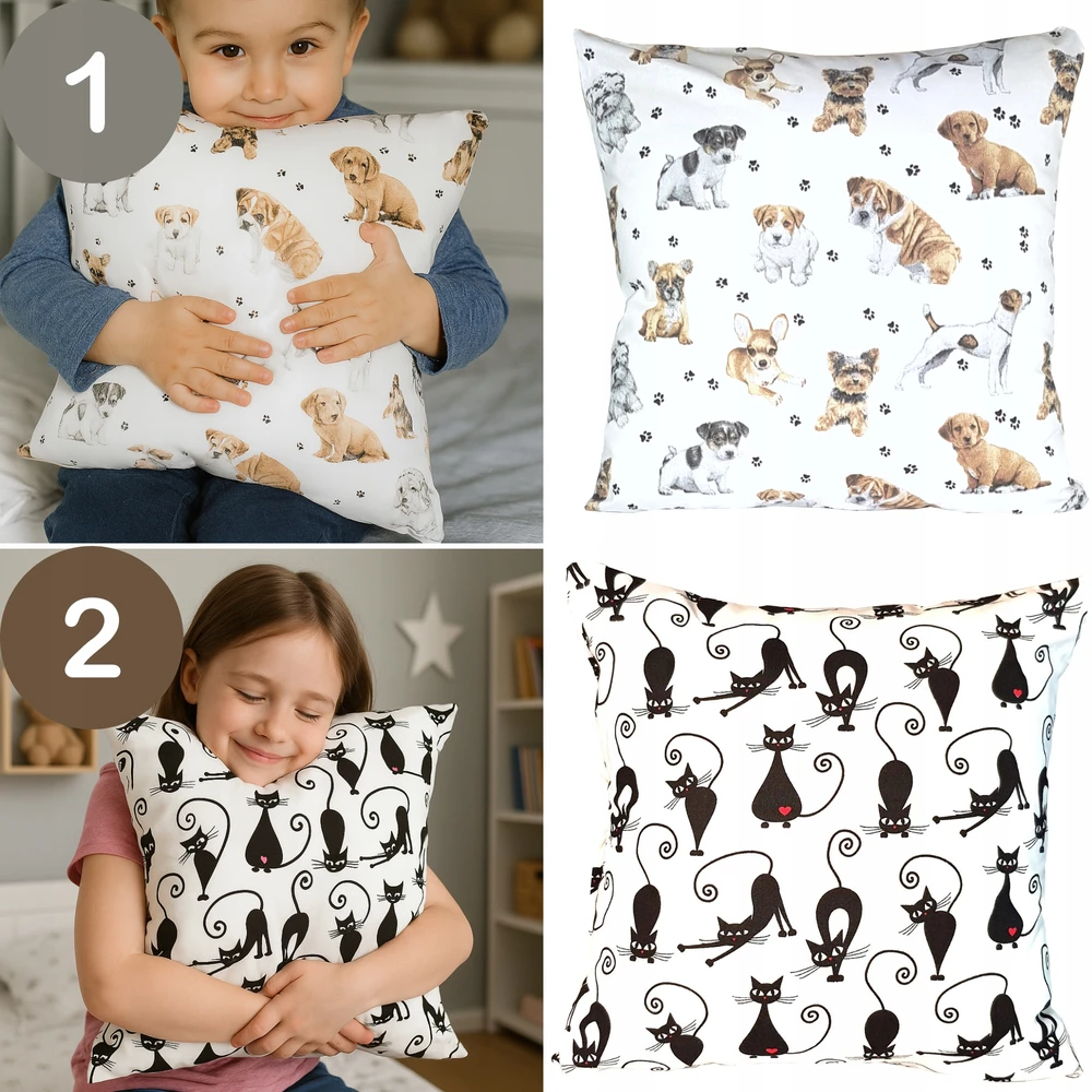 Supreme Style POSZEWKA DO PRZEDSZKOLA 40X40 DZIECIĘCA NA JASIEK MIX WZORÓW KOTKI PIESKI