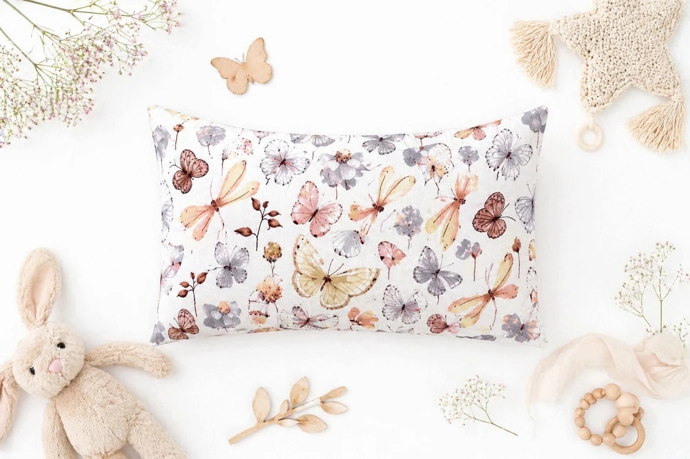 Supreme Style Užvalkalas motyle motylki smėlio sp. bawełniana 50x60 bawełniana MOTYL
