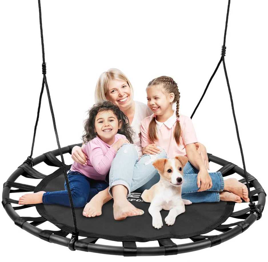 Neo-Sport Sūpynės gandro lizdui SWINGO XXL 120 cm juodos