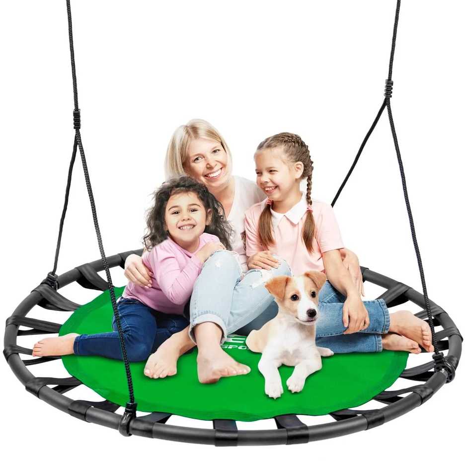 Neo-Sport Sūpynės gandro lizdui SWINGO XXL 120 cm žalios