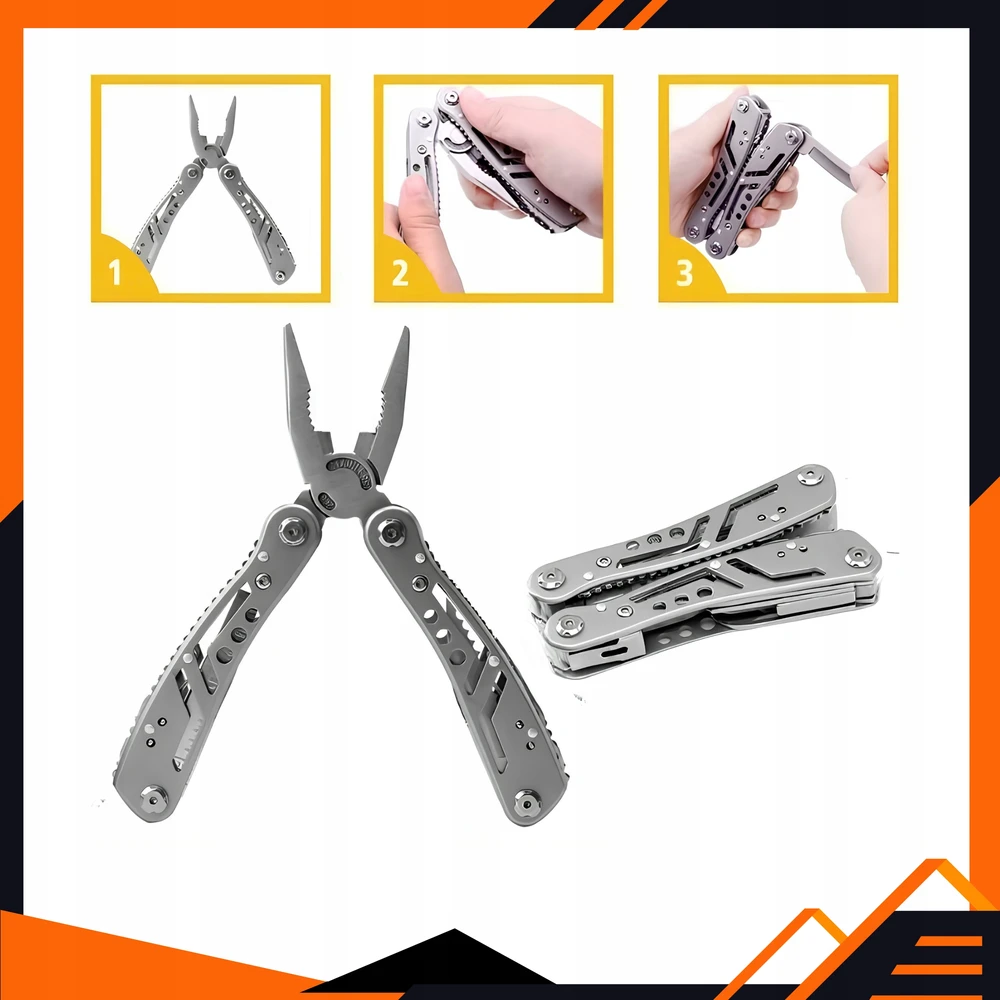 SURVIVAL MULTITOOL DAUGIAFUNKCINIAI ĮRANKIAI 24 viename ĮRANKIŲ RINKINYS SU DĖŽU