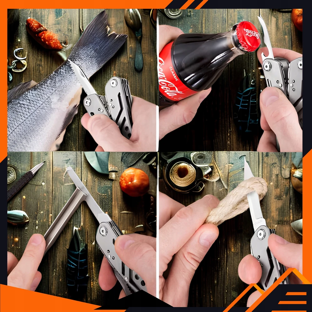 SURVIVAL MULTITOOL DAUGIAFUNKCINIAI ĮRANKIAI 24 viename ĮRANKIŲ RINKINYS SU DĖŽU