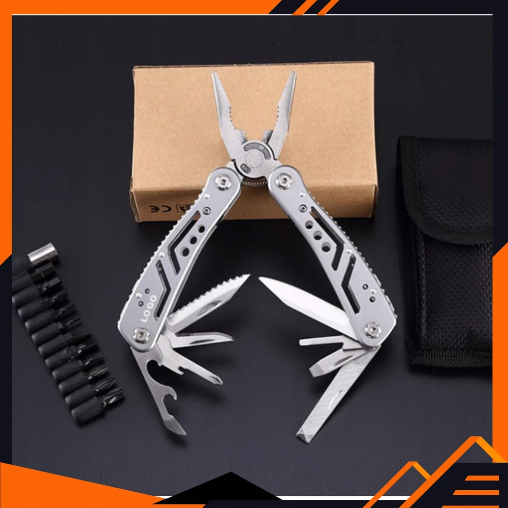 SURVIVAL MULTITOOL DAUGIAFUNKCINIAI ĮRANKIAI 24 viename ĮRANKIŲ RINKINYS SU DĖŽU