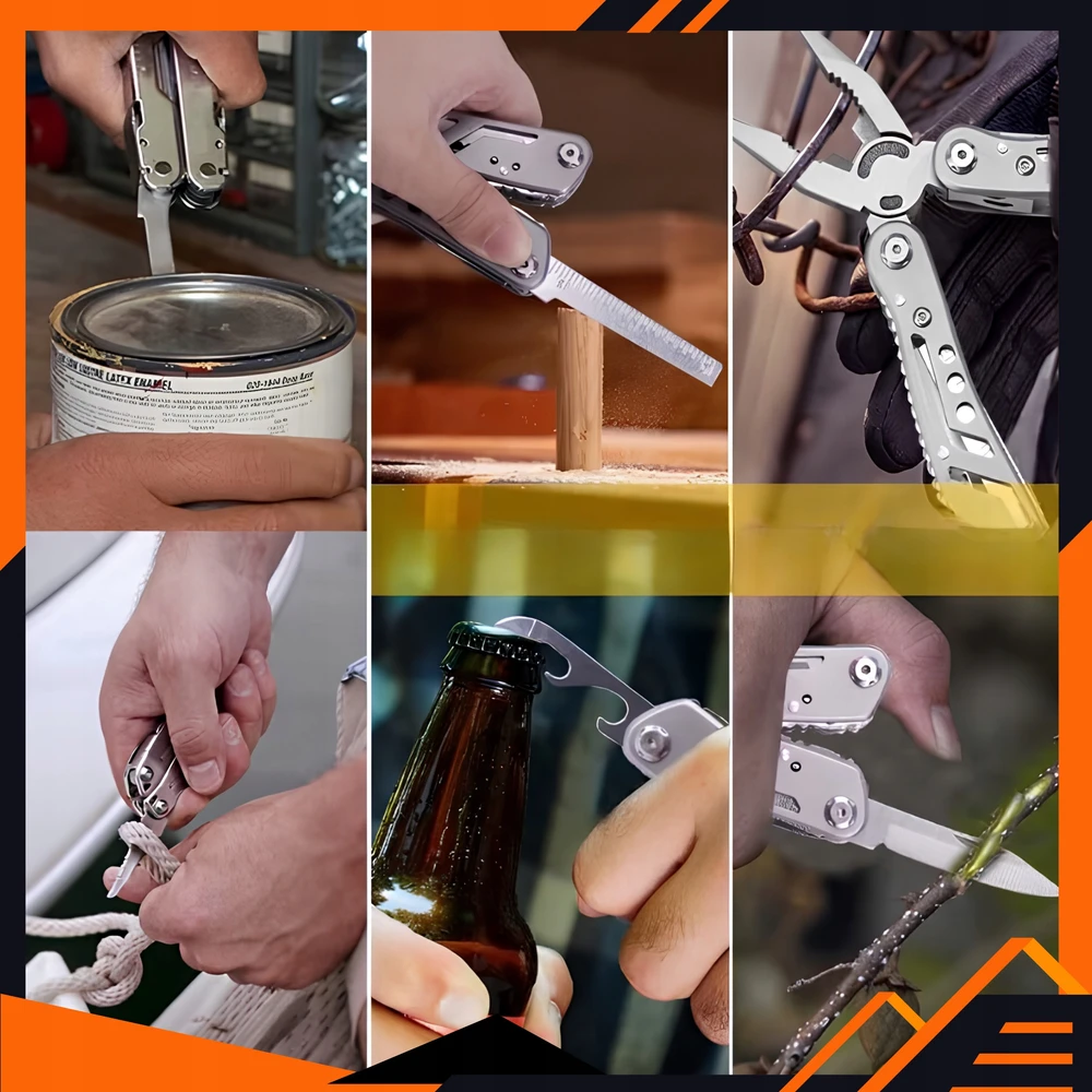 SURVIVAL MULTITOOL DAUGIAFUNKCINIAI ĮRANKIAI 24 viename ĮRANKIŲ RINKINYS SU DĖŽU