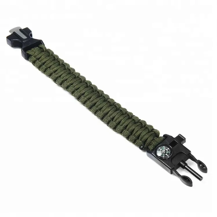 SURVIVAL PARACORD BAND BAND BRACELET Military 5in1 Bushcraft Firestarter