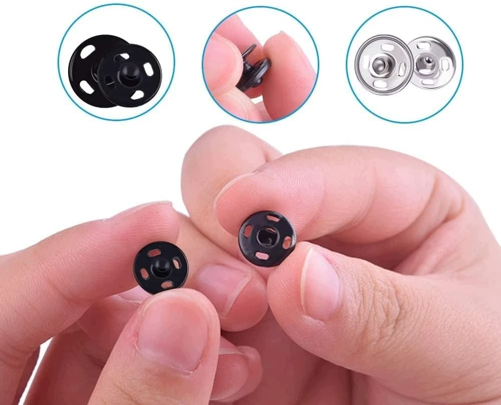 SUSIUVAMOS UŽSKYNĖS 30 KOMPLEKTŲ METALINIŲ UŽDAGŲ 12 MM DRABUŽIAMS