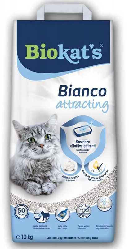 Biokat's Bianco Attracting sušokantis kraikas katėms 10kg