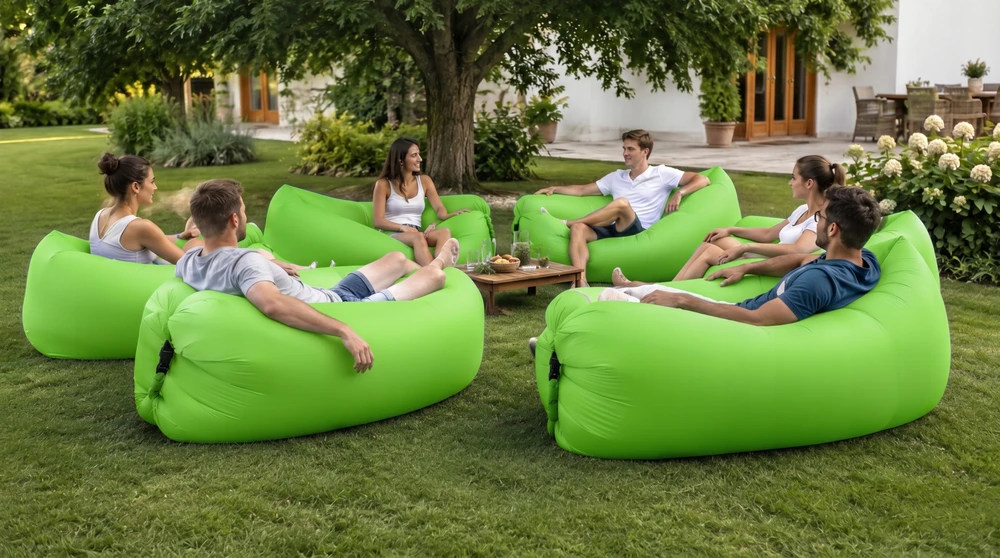 SUstiprintas LAZY BAG PRIPUČIAMA SOFA ČIUŽINIS KĖDĖ KĖDĖ KĖDĖ XXL + 200KG KREPŠELIS
