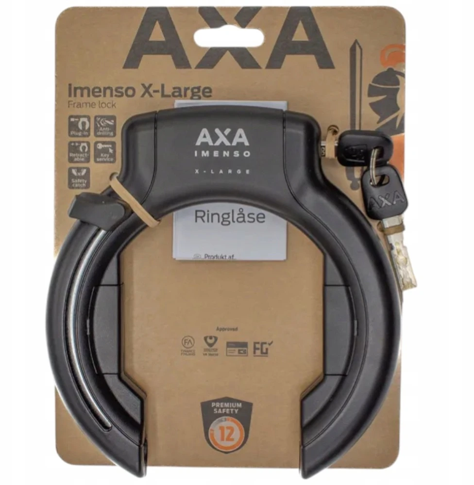 Susukama grandinė dviračiui - AXA - AXA Imenso X-Large - Saugumo lygis 12 - Atidarymo plotis 70 mm