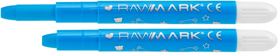 Teka Susuktos gelinės kreidelės vaikams RAWMARK 12 vnt + šepetėlis