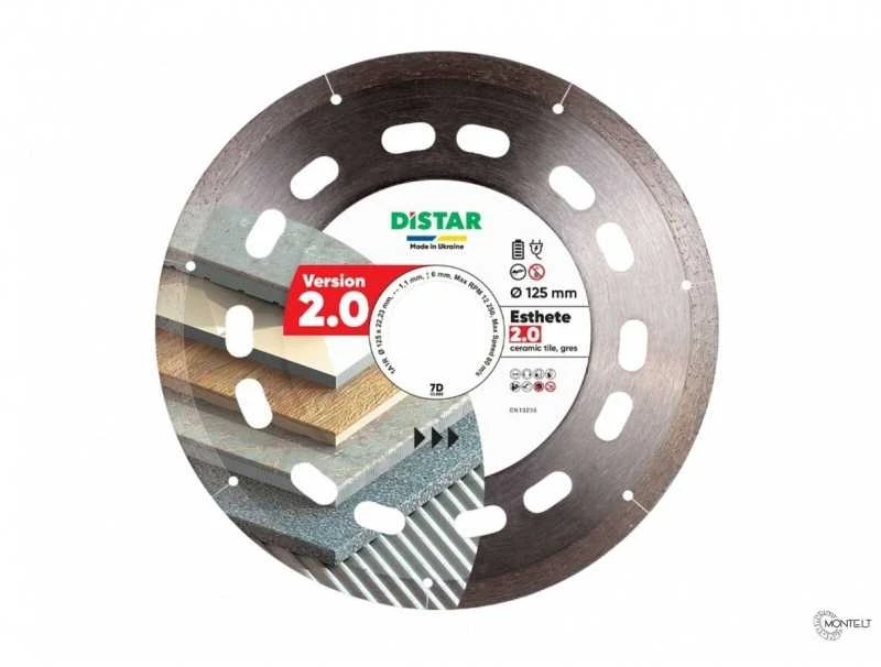 DISTAR ESTHETE 2.0 švaraus pjovimo diskas plytelėms 125mm