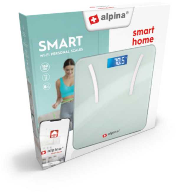 Svarstyklės išmanios 300x300 mm 8 žmonėms SMART HOME ALPINA 871125226524