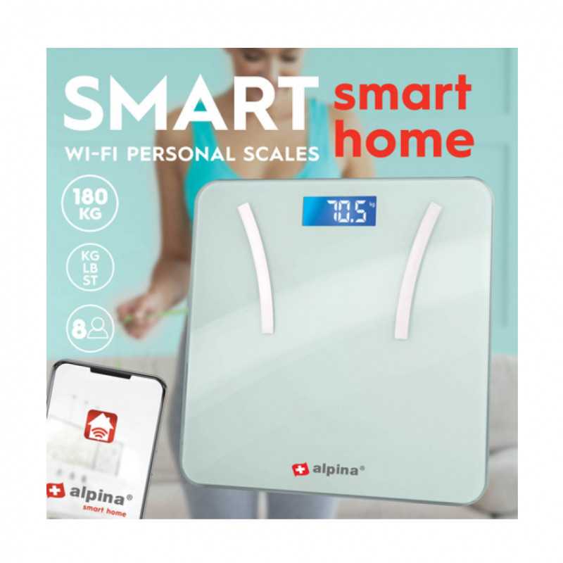 Svarstyklės išmanios 300x300 mm 8 žmonėms SMART HOME ALPINA 871125226524