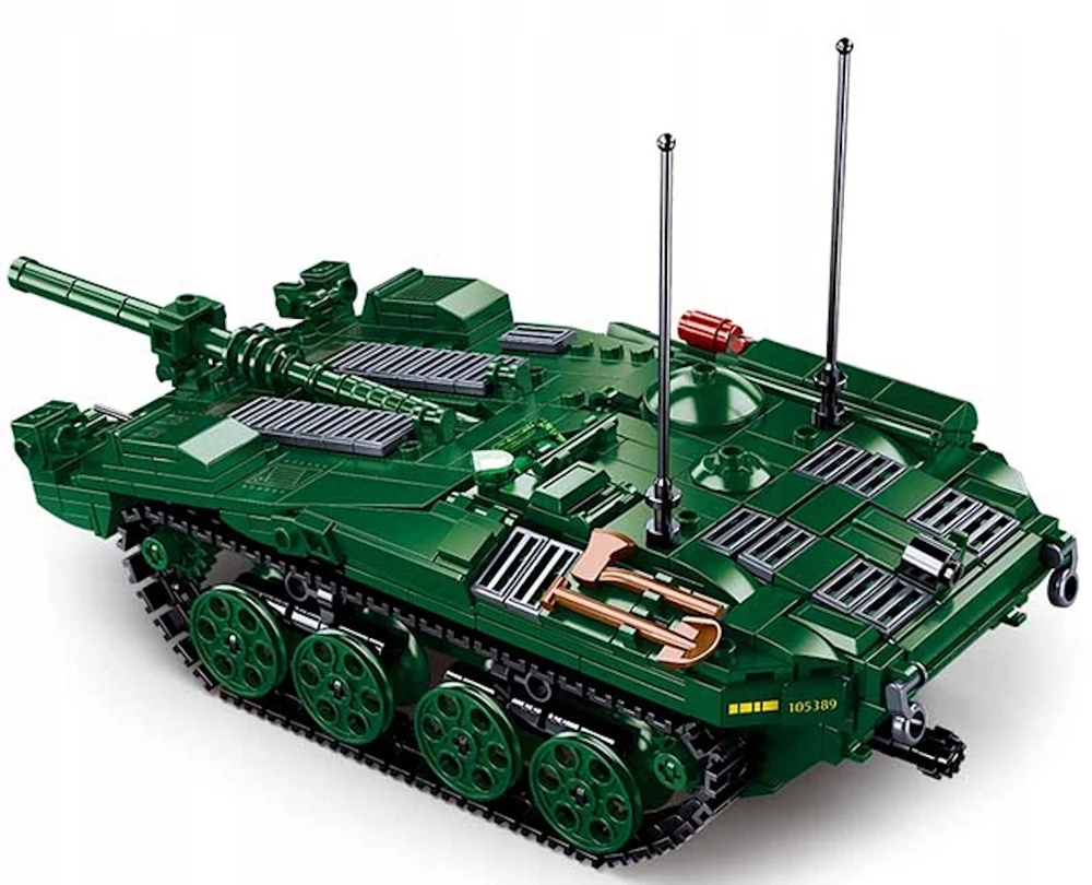 Švedijos tankas Strv 103 Klocki Sluban 692 el Model Bricks Army M38-B1010