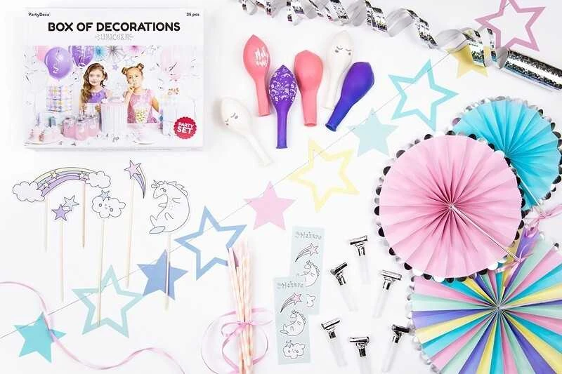 PartyDeco Gimtadienio dekoracijų rinkinys "Vienaragis"