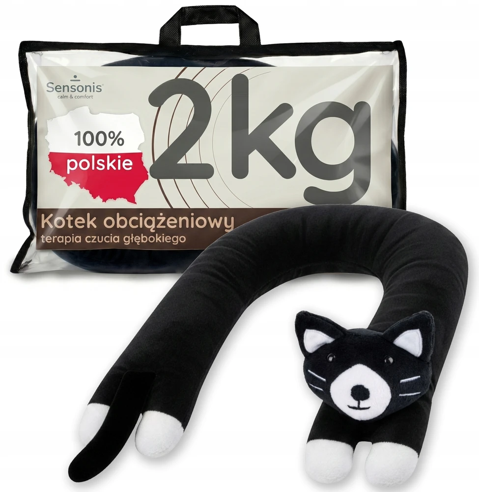 Svertinis pliušinis katinas Sensonis juodas 2kg
