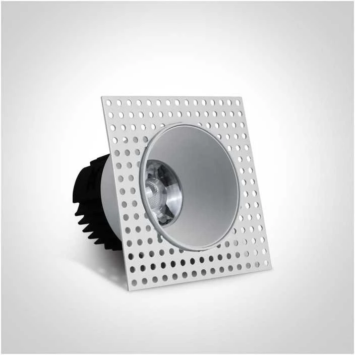 6,5W LED užglaistomas šviestuvas, baltas, 3000K, 10107BT/W/W