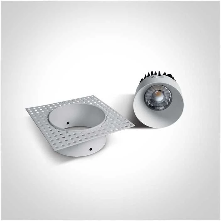 6,5W LED užglaistomas šviestuvas, baltas, 3000K, 10107BT/W/W