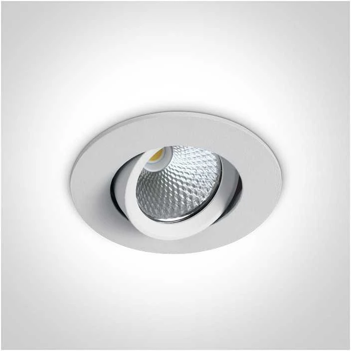 7W LED įleidžiamas pakreipiamas šviestuvas, baltas, 3000K, 11107B/W/W