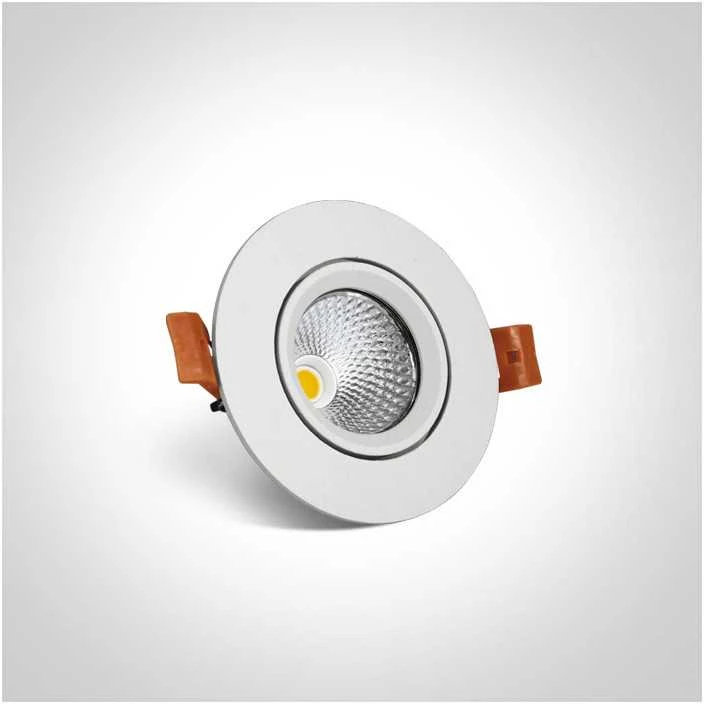 7W LED įleidžiamas pakreipiamas šviestuvas, baltas, 3000K, 11107B/W/W