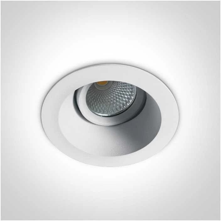 7W LED įleidžiamas pakreipiamas šviestuvas, baltas, 3000K, 11107FD/W/W