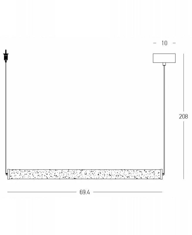 23W LED pakabinamas šviestuvas, juodos/kreminės sp., 3000K, dimeriuojamas, 2539