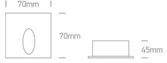 3W LED įleidžiamas šviestuvas, baltas, 3000K, IP54, 68032/W/W