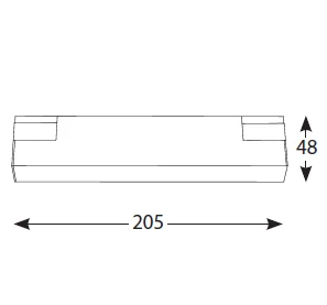 8W INSIGHT PLX šviestuvas į magnetines sistemas, 3000K, juodas, 205mm