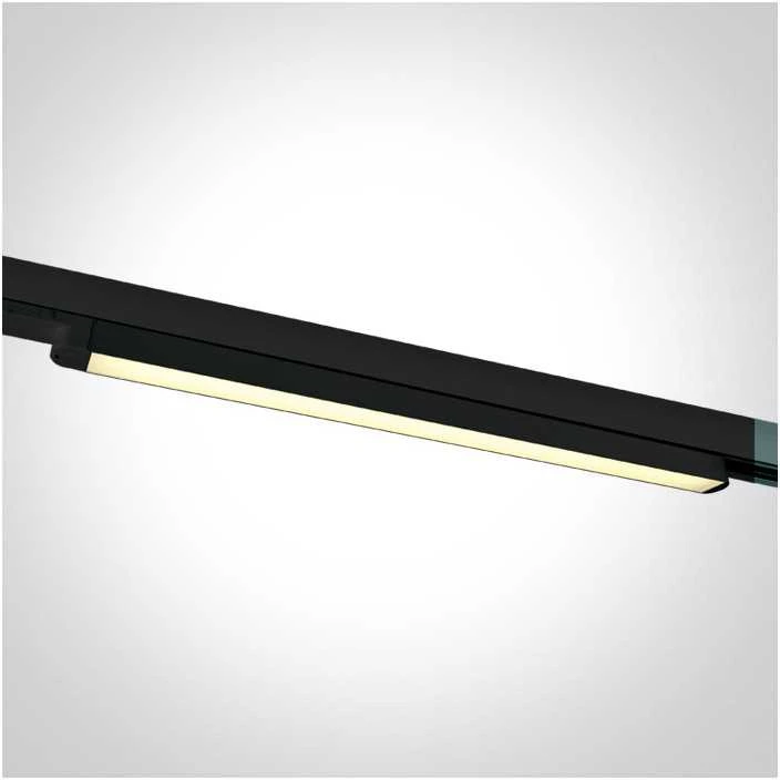 16W LED šviestuvas į 3 fazių bėgelius, juodas, 3000/4000/5000K, 65018T/B/V