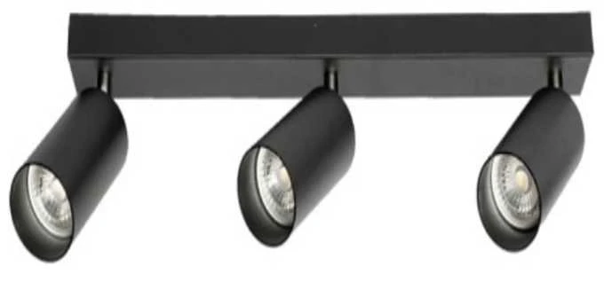 Pakabinamas šviestuvas Bona Electrica Šviestuvas LED GU10 Virštinkinis 3 Lizdų Juodas