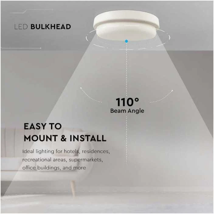 Sieninis šviestuvas V-tac 12W LED paviršinis šviestuvas, baltas, 4000K, IP54