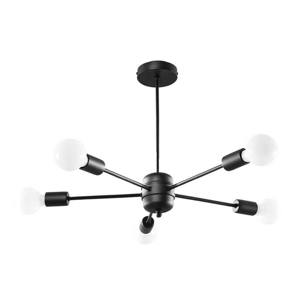 Pakabinamas šviestuvas Sollux Lighting Šviestuvas LANGO 5 juodas