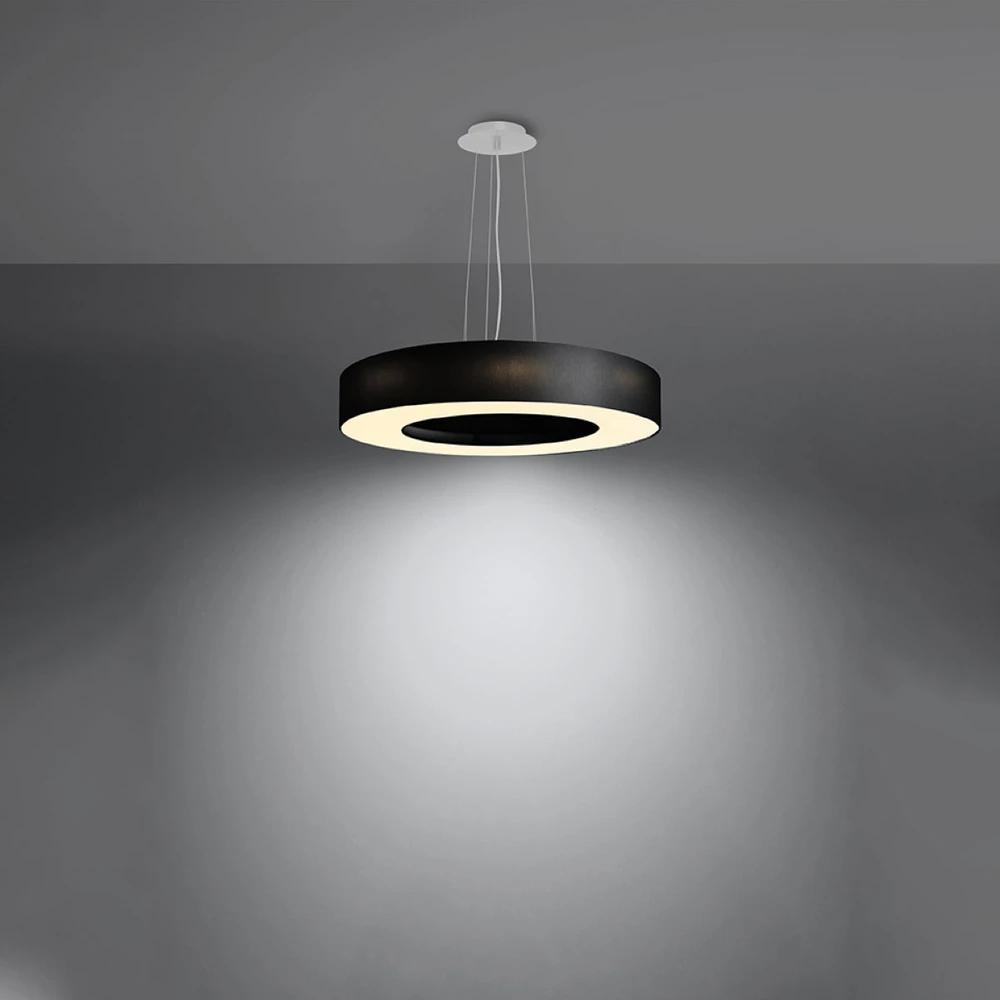 Pakabinamas šviestuvas Sollux Lighting Šviestuvas SATURNO SLIM 50 juodas