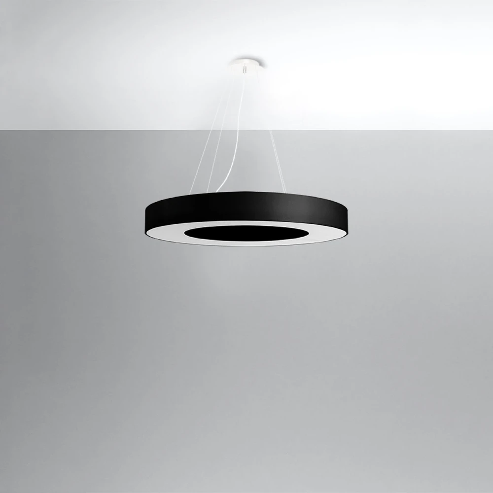 Pakabinamas šviestuvas Sollux Lighting Šviestuvas SATURNO SLIM 70 juodas
