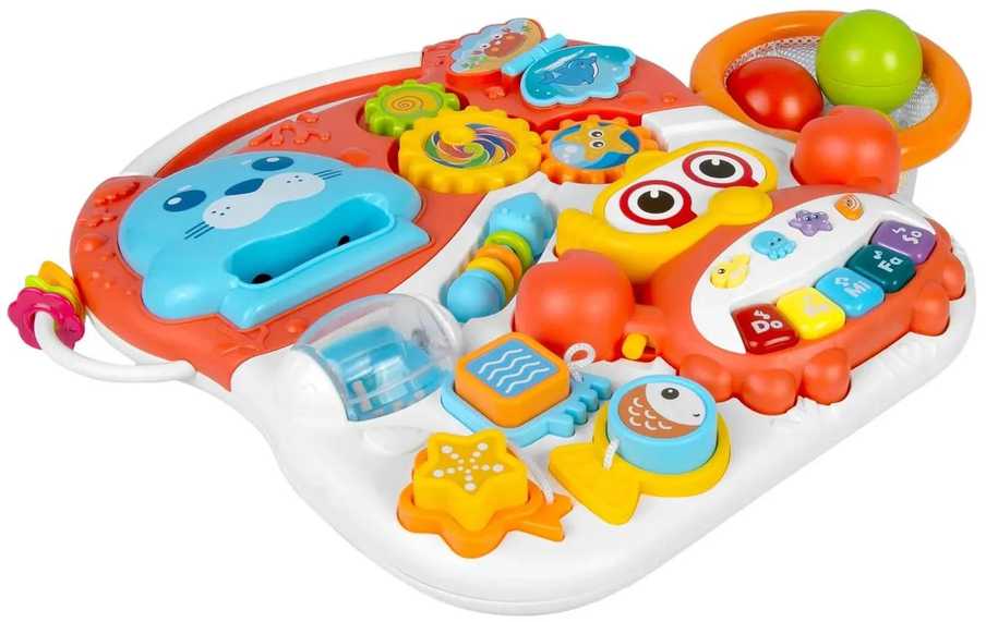 Ricokids Švietimo stalas 2in1 RK-810 baltas ir raudonas