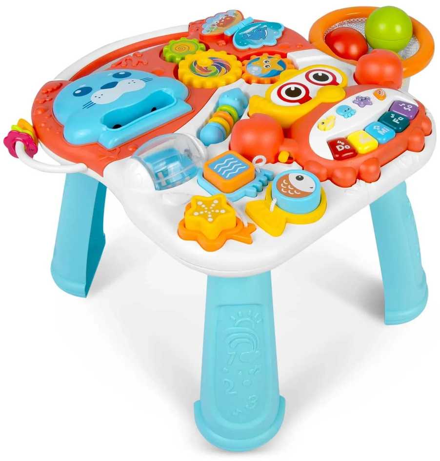 Ricokids Švietimo stalas 2in1 RK-810 baltas ir raudonas