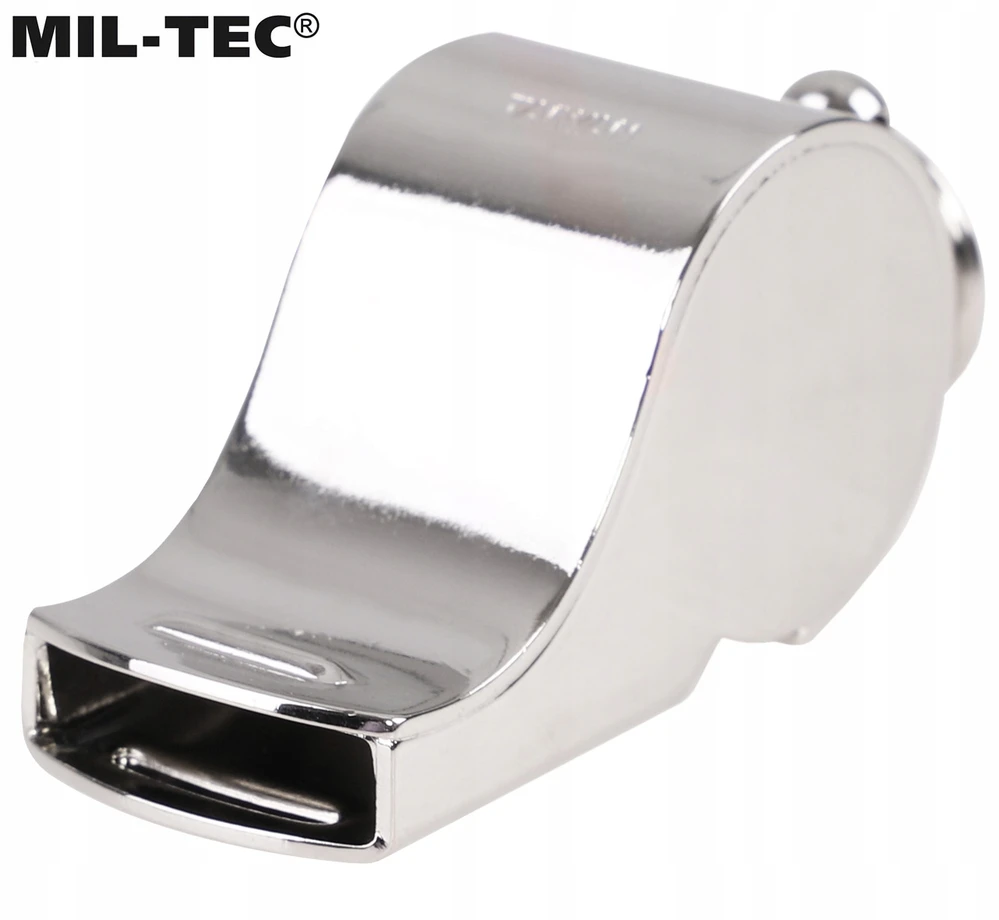 Švilpukas su rutuliuku Mil-Tec, sidabrinė