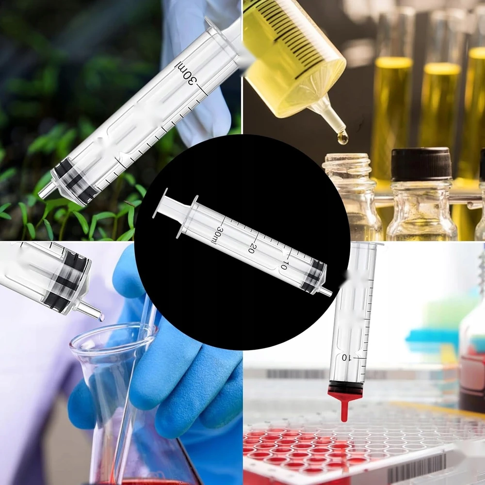 Švirkštai 10vnt 30ml sterilus skysčio dozatorius aliejumi šerti gyvūnus