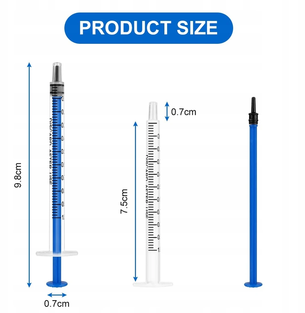 Švirkštas 1ml 50vnt vienkartinis plastikinis skysčių dozatorius