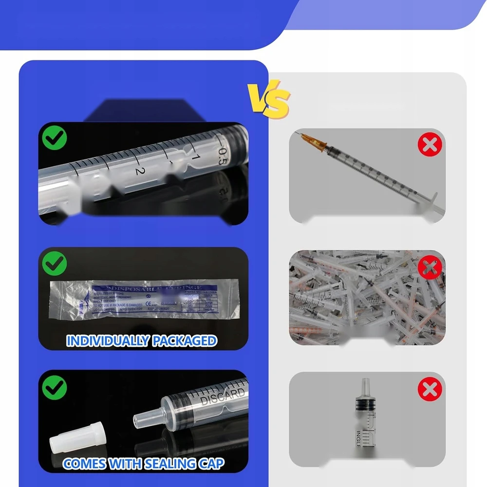 ŠVIRKŠTAS 50 Vnt. 3 ml BE ADATINĖS PLASTIKINIO DALYTUVO SU TIKSLIU KANTELIU