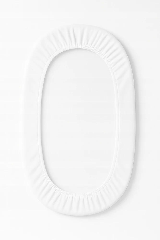 Swanstore Medvilninė paklodė su elastine juostele gondolai, 40x80 cm - balta