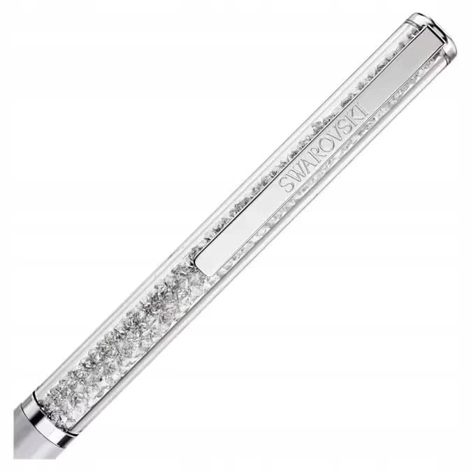 Swarovski Crystalline Chrome tušinukas padengtas baltu laku. Kristalai