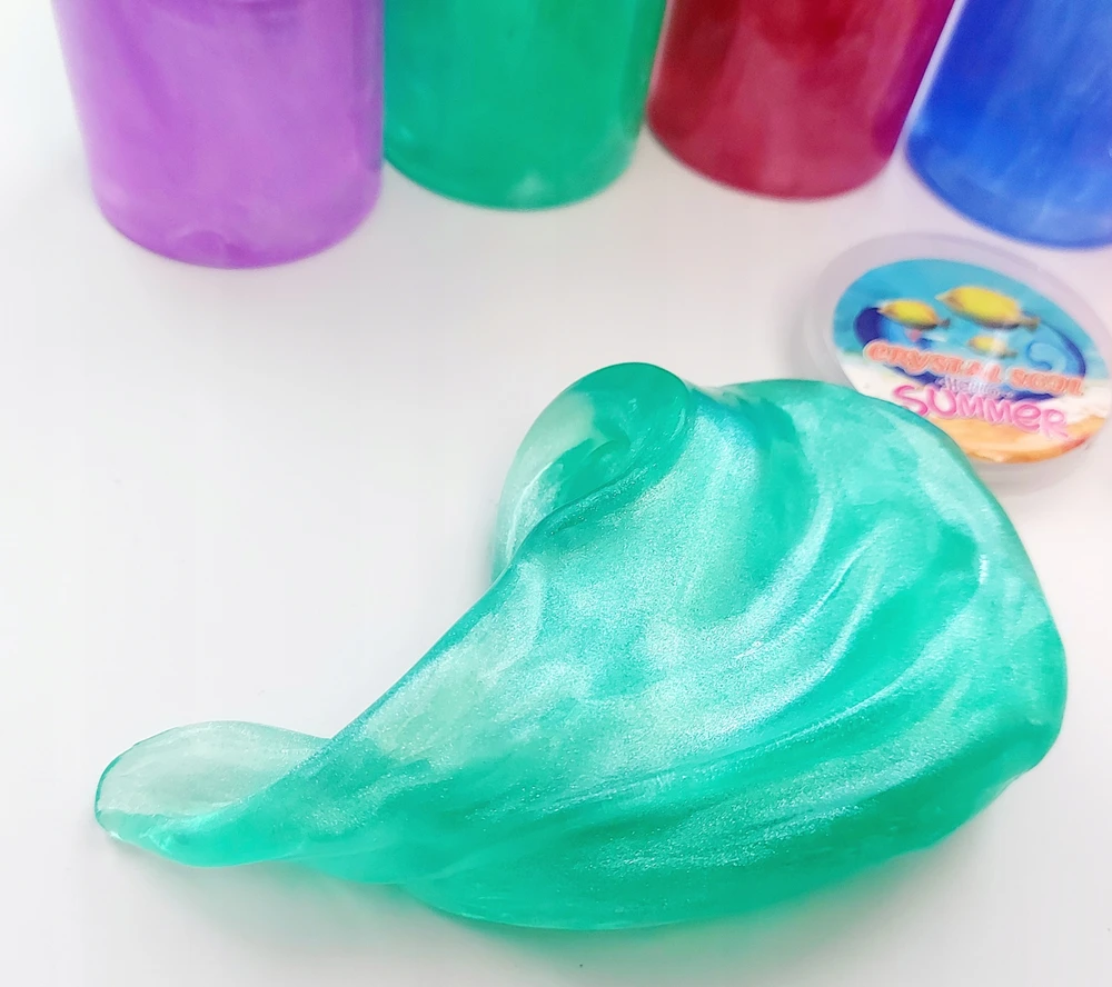Swede SENSORY MASĖ vaikams SLIME CRYSTAL SOJL blizgis dėžutėje 1 vnt.