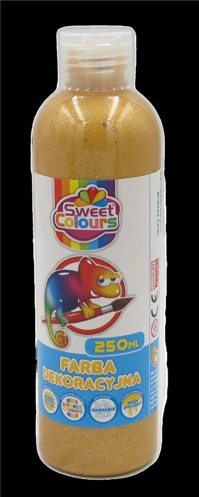 Otocki Sweet Colours Dekoratyviniai blizgučiai dažai, 250 ml, aukso spalvos