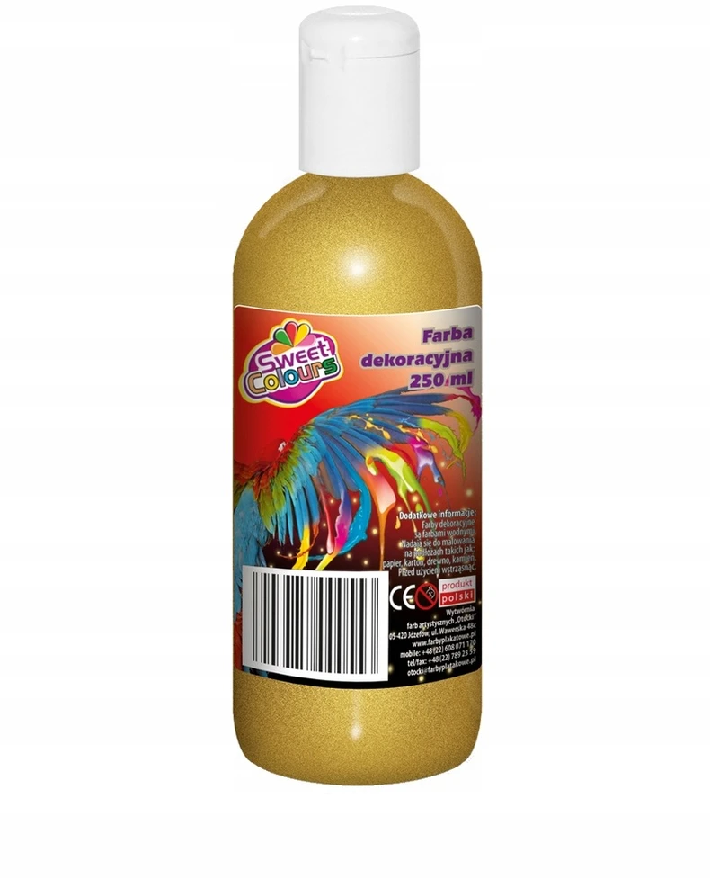 Otocki Sweet Colours Plakatiniai dažai 250 ml, metaliniai aukso