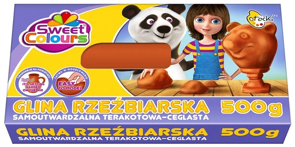 Otocki Sweet Colours Savimontuojanti modelino masė 500g terakotos spalvos